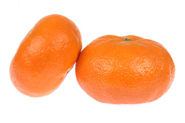Clementines isolated on white background