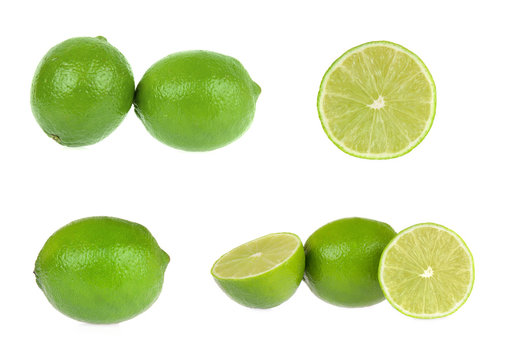 Lime. Collection isolated on white background
