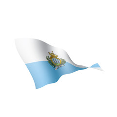San Marino flag, vector illustration