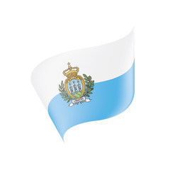 San Marino flag, vector illustration