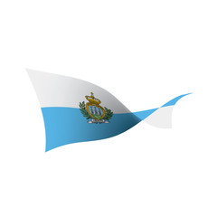 San Marino flag, vector illustration