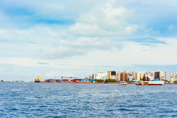 Fototapeta premium View of the city of Male - 