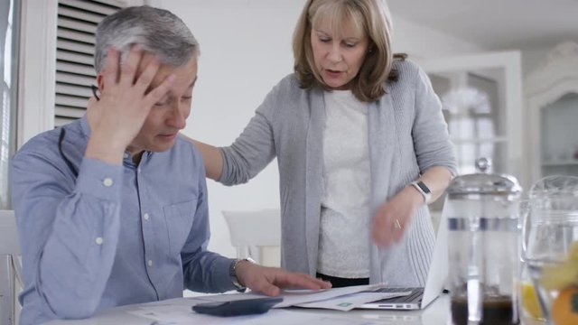 Mature couple having financial problems