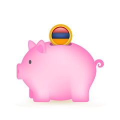 Armenia Flag Coin Piggy Bank Savings