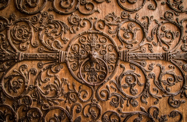 Gothic Wood Iron Door