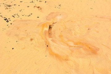 Multi-coloured sand of Rainbow Beach on the Fraser Coast of Queensland, Australia