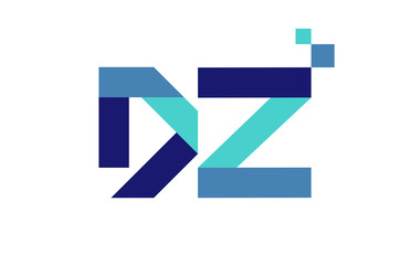 DZ Digital Ribbon Letter Logo