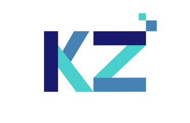 KZ Digital Ribbon Letter Logo