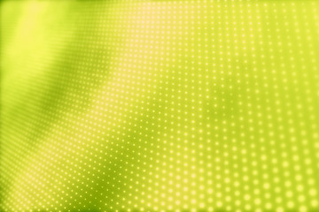 Abstract green cg wave texture with glowing defocused particles. Cyber or technology digital landscape background. 3d rendering