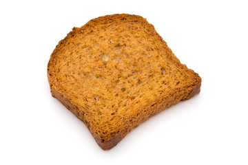 Sliced Toast Bread isolated on white background, top view.