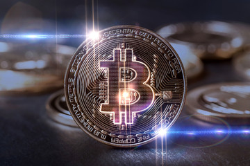 bitcoin digital binary coin lights