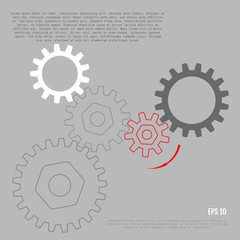 Business and industry concept. Gears. Infographic vector template
