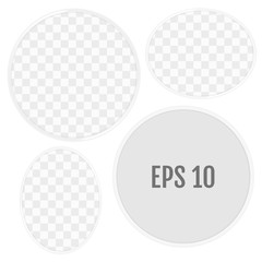 3D picture round frame design. Realistic Round frame. Design Template for Mock Up. Vector illustration