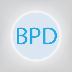 BPD (Borderline Personality Disorder) acronym- vector illustration