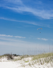 Beach Scene with Powered Paraglider