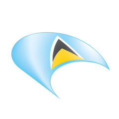 Saint Lucia flag, vector illustration