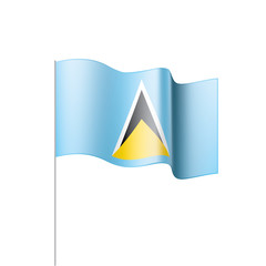 Saint Lucia flag, vector illustration