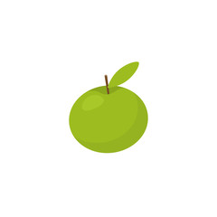 Sweet juicy apple isolated on white background