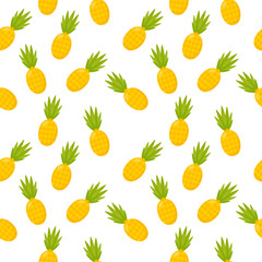 Sweet juicy pineapple isolated on white background