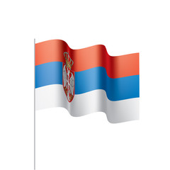 Serbia flag, vector illustration