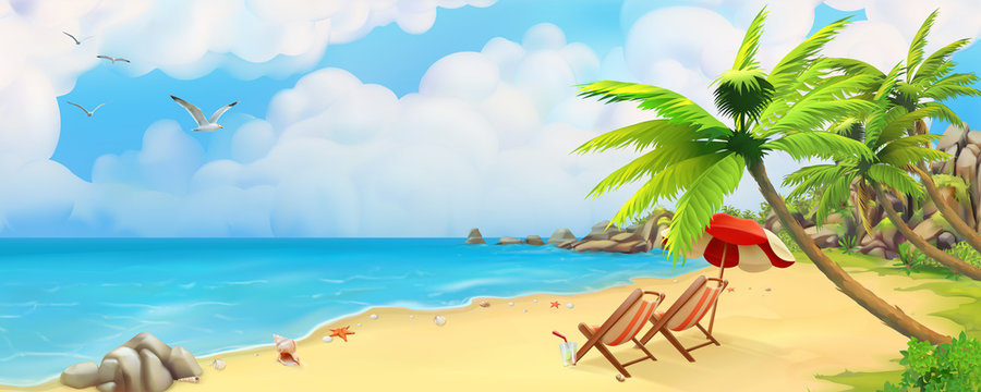 Cartoon Beach Scene Images – Browse 26,477 Stock Photos, Vectors, and Video  | Adobe Stock