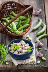 Enjoy your broad beans with garlic and parsley