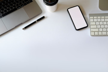 Workplace concept, Workspace background and copy space