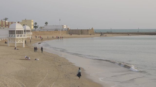 People walking on a beach