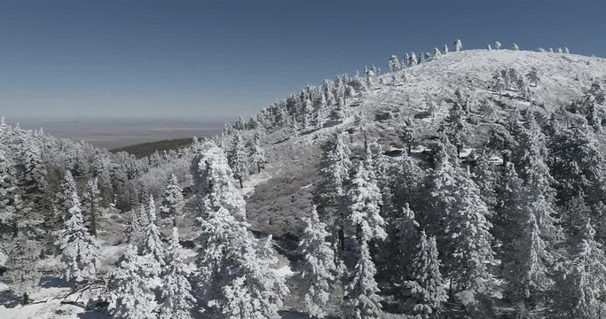 Mountain Snow Aerial view