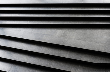Plain dark granite stairs pattern - obrazy, fototapety, plakaty