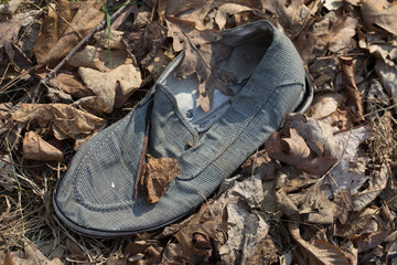 Old shoe discarded