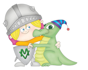 Menino e jacar&eacute;