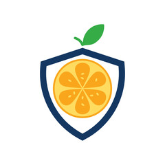 Fruit Shield Logo Icon Design