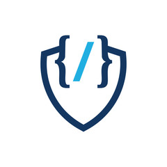 Code Shield Logo Icon Design