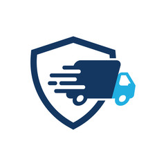 Delivery Shield Logo Icon Design