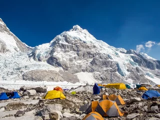 Trekking to Everest Base Camp in Nepal.