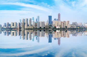 Fototapeta na wymiar Beautiful urban architectural landscape skyline in chongqing