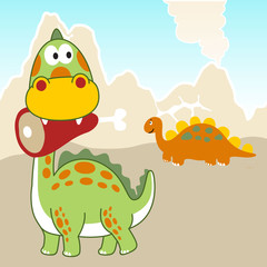 Dinosaurs cartoon. Eps 10