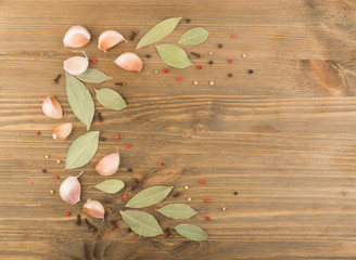 Garlic Pattern on Wood