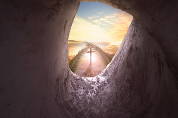 Easter Sunday concept:  Jesus Christ crucifixion cross