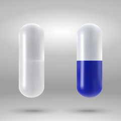 Capsule pill isolated