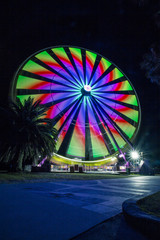 Ferris Wheel at Night On Waterfront