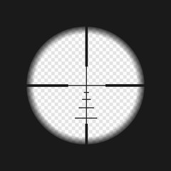 sniper sight with measurement marks