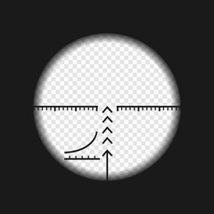 sniper sight with measurement marks