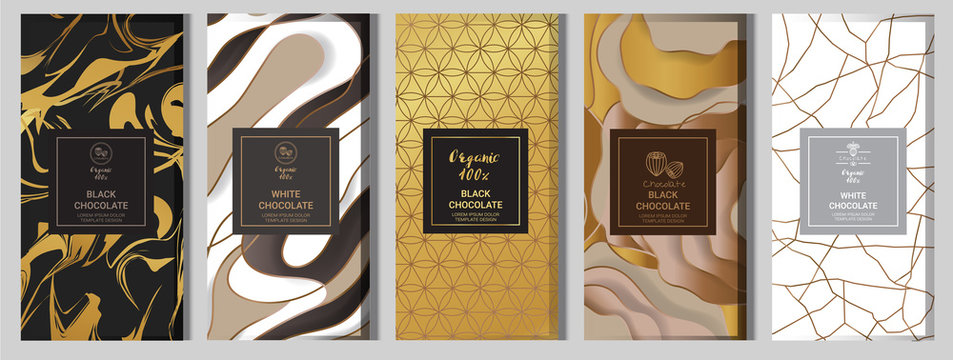 Collection of design elements,labels,icon,frames, for packaging,design of luxury products.for perfume,soap,wine, lotion.Made with golden foil.Isolated on geometric background.vector illustration
