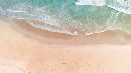 Fototapeta na wymiar Aerial View of Waves and Beach Along Great Ocean Road Australia at Sunset