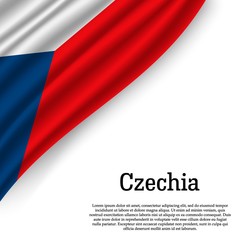 Czech White background with flag