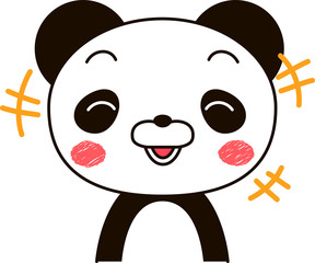 Panda expression laugh