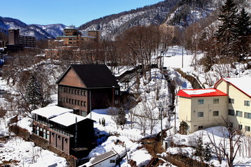 Sapporo, Hokkaido, winter scenery of Jozankei Onsen