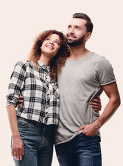 Portrait of a beautiful couple in love